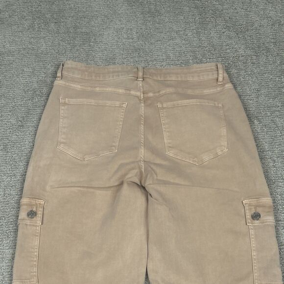 Lovervet by Vervet Jeans Womens 16W Tan Peach Cargo Pockets Pants Straight Leg - Picture 8 of 8